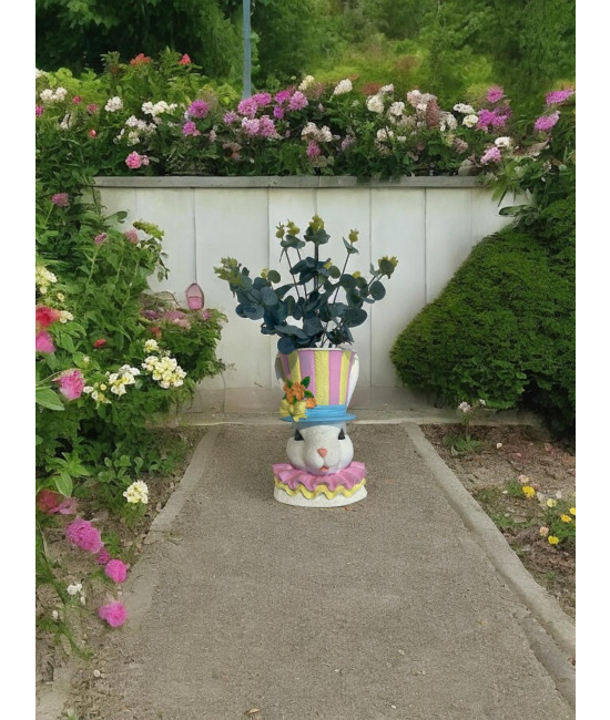 Kids Decor -  Tavşan Saksı ve Yapay Bitki