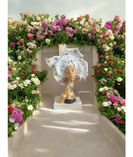 Kids Decor -  Çiçekli Kadın Heykel